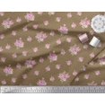 thumbnail image 3 of Soimoi Silk Fabric Triangle,Leaves & Rose Floral Print Fabric by Yard 42 Inch Wide, 3 of 3