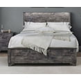 thumbnail image 2 of K-Living Beckett Dark Brown Finish Solid Wood Queen Bed with LED Light, 2 of 2