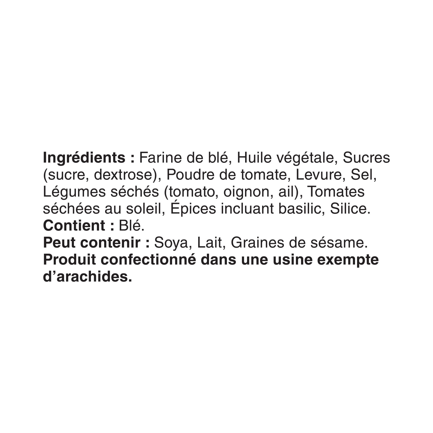 Boulangerie Grissol Baguettes Tomates & basilic format familial, 220g