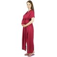 thumbnail image 2 of Bimba Maternity Hospital Kaftan With Belt Rayon Nursing Night Gown| Front & Back Buttons, 2 of 8