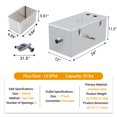 thumbnail image 3 of Kojooin Commercial Stainless Steel Grease Trap with Top Inlet and Filter Cleaning Brush for Kitchen Use, 3 of 7