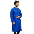 thumbnail image 3 of Atasi Kurta Long Bleu Ethnique pour Homme Style Bollywood Chemise de Designer - X-Grand, 3 of 7