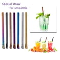 thumbnail image 3 of Stainless Steel Color Straw Frappuccino Drink Smoothie Straw Color (Smoothie Tube), 3 of 7