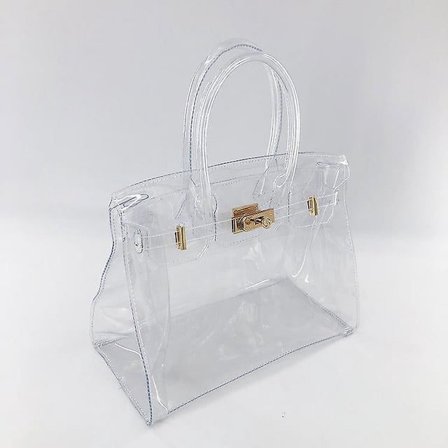 Fashion Clear Pvc Purse Bags For Womens See Through Plastic Bag For Working Waterprof Transparent Handbags
