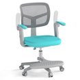 thumbnail image 1 of Costway Kids Desk Chair Children Study Chair with Adjustable Height, Armrest & Footrest Green, 1 of 10