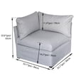 thumbnail image 3 of Ensemble modulaire de fauteuils d'angle Lanai, gris, 3 of 7