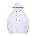 thumbnail image 5 of IMENGL Oversized Winter cotton hooded pullover sweatshirt, White 2XL, Size M-5XL, 5 of 5