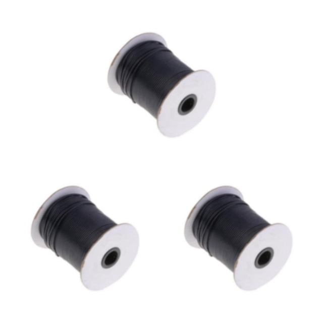 Transemion 80 Meters 2mm Waxed Cord Beading DIY Jewelry Making Thread Strong and Durable Navy Blue 3Set