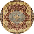 thumbnail image 1 of Ahgly Company Tapis d'Intérieur Ronds Abstraits Rouge Brun Persans, 4 Pieds Rond, 1 of 6