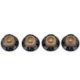 thumbnail image 2 of Guitare Électrique Boutons de Chapeau de Basse, Bouton de Contrôle de Tonalité Transparent Boutons de Volume de Guitare Exécution Exquise Accessoires d'Instrument de Musique pour Basse pour Guitare Rouge avec Noir, 2 of 8
