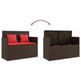 thumbnail image 5 of vidaXL Banc de Jardin avec Coussins en Rotin Poly Brun, 5 of 5