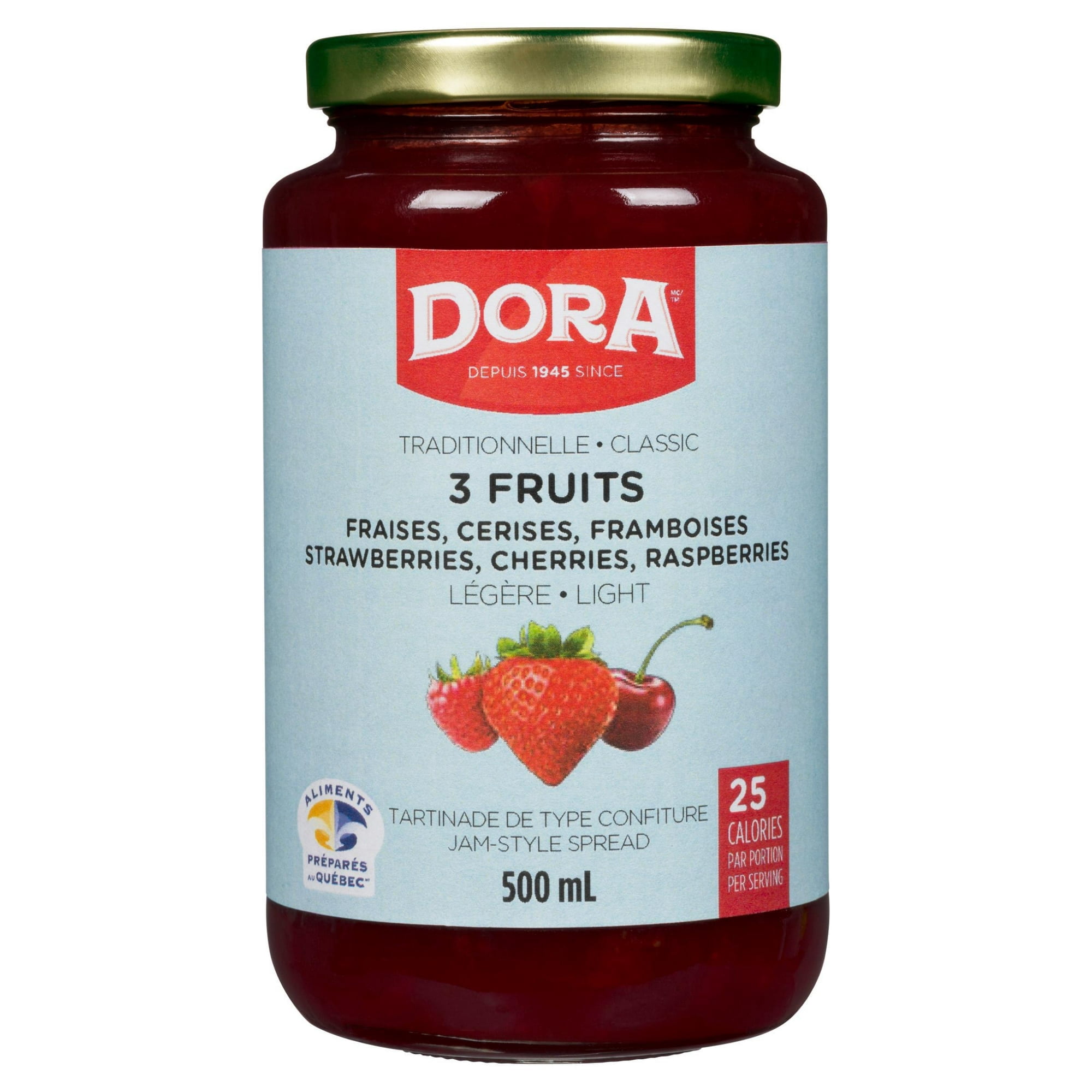 Dora Strawberry, Raspberry, Cherry Traditional Light Spread