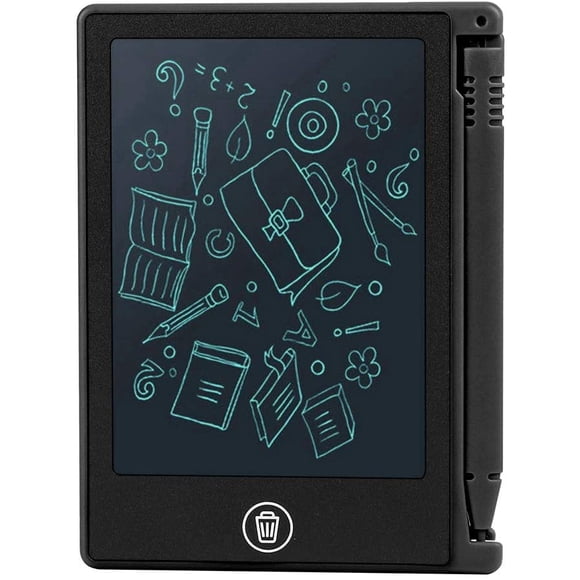 LCD Writings Pads, 4.5Inch Writing Tablet Kids Drawing Board Pad Digital Notepad Drawing Gift for Children Kids Adults Memo List Reminder Note School Home Office(Black)
