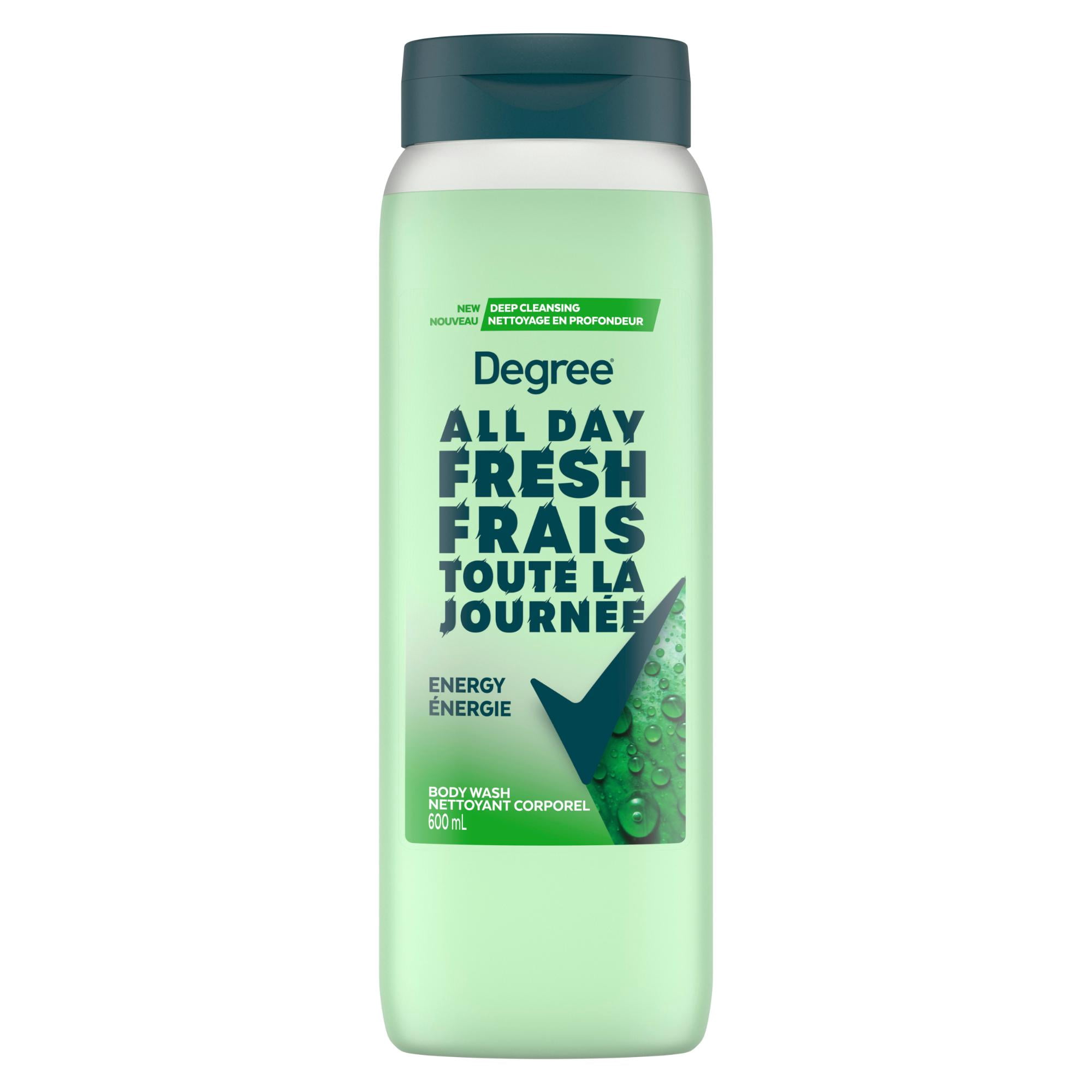 Degree All Day Fresh Body Wash 10H Fresh Scent Energy, 600 ml