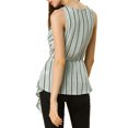 thumbnail image 3 of INSPIRE CHIC Hauts d'Été pour Femmes Sans Manches à Encolure en V Portefeuille à Taille Nouée, 3 of 7