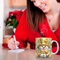 thumbnail image 4 of Aqestyerly Christmas Inflatable Mug Snowman Santa Mug Puffy Coffee Mug Press Gift Holiday Ceramic Mug With Handle HWRETIE, 4 of 5