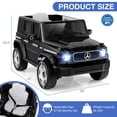thumbnail image 3 of Costway Licensed Mercedes-Benz EQG Kids Ride On Car with Remote Control Detachable Battery Black, 3 of 10