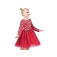 thumbnail image 2 of Robe Fille Rouge Perle Poche Vintage Élégante Noël Manches Longues 8 Ans, 2 of 6