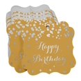 thumbnail image 3 of Inkdotpot Real Silver Foil Bracket Shape Paper Hang Tags Happy Birthday Favor Tags Pack Of 50, 3 of 6