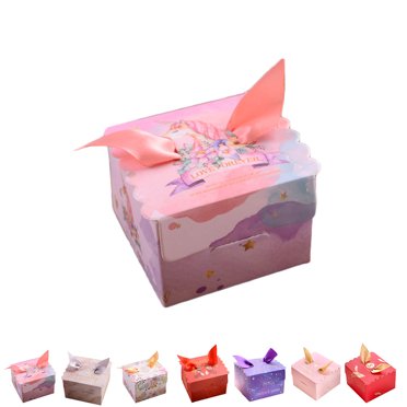 Unique Colorful Printing Square Ribbon Candy Box Chocolate candy box Wedding Sweets Chinses Wedding Candy Box Gift Decoration
