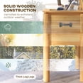 thumbnail image 4 of Outsunny 54-Qt Wooden Patio Cooler, Outdoor Cooler Table, Natural, 4 of 10