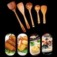 thumbnail image 1 of Danhjin Superior Wooden Kitchen Utensil Set 5 Piece Cooking Tools Includ Spatula Frying Spatula Soup Spoon Rice Spoon And Curved Soup Spoon Heatresistant Built To Last, 1 of 9