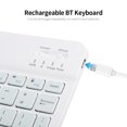 thumbnail image 4 of Clavier BT Sans Fil de 10 Pouces Universel à Trois Systèmes Coloré Rechargeable Clavier BT pour Téléphone Mobile Tablette Clavier Universel Jaune, 4 of 6