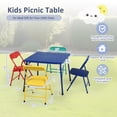 thumbnail image 3 of Homy Casa 5-Piece Kids Activity Table Set, 24'' Square Table with 4 Folding Chairs for Playroom, Study Room, Multicolor, 3 of 9