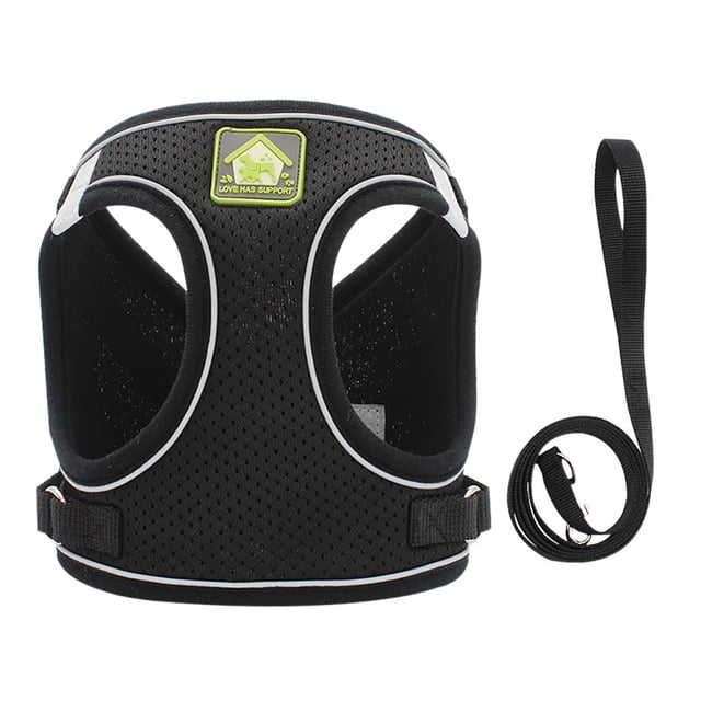 LSLJS Pet Harness and Leash Set, All-in-one Reflective Dog Harness No Pull with Adjustable Buckles for Puppies, Small, Medium, Large, and Extra-Large Dogs