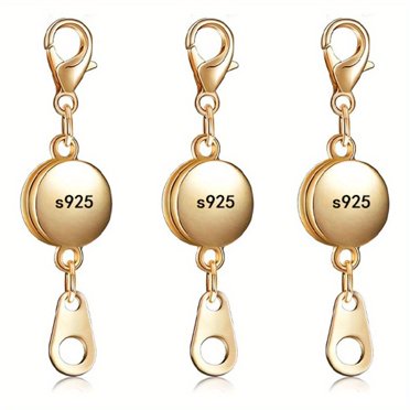 CNKOO Fermoir Magnétique Verrouillable en Argent Sterling 925 pour Bijoux Fermoir Rond pour Collier Fermetures Rallonge de Bracelet pour Fabrication de Bijoux ZZZ