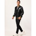 thumbnail image 4 of INSPIRE CHIC Blouson Bomber à Paillettes à Fermeture Éclair à Manches Longues pour Homme Noir P, 4 of 6