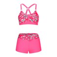 thumbnail image 4 of Huesdet Women Swimsuit Bikini Set High Waisted Push Up Cheeky Drawstring Two Piece Bathing Suit(Watermelon Red,3XL), 4 of 6