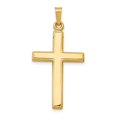 thumbnail image 1 of 14k Yellow Gold Hollow Cross Pendant, 1 of 2