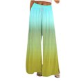 thumbnail image 3 of Sentmoon Sweatpants for Women Drawstring High Waist Womens Pants Casual with Pockets Loose Wide Leg Gradient Color Breathable Plus Size Pants for Women Fall Trendy for Casual Hangouts Green XXL, 3 of 7