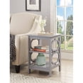 thumbnail image 1 of Convenience Concepts Omega Square End Table in Gray Wood Finish with Shelves, 1 of 7