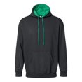 thumbnail image 1 of King Fashion KF9041 Two-Tone Hooded Sweatshirt, 1 of 2
