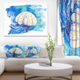 thumbnail image 3 of Design Art Jellyfish Watercolor Painting Canvas Print, 3 of 3