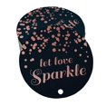 thumbnail image 1 of Inkdotpot Pack Of 50 Real Rose Gold Foil Paper Tags Let Love Sparkle Wedding Favor Hang Tags, 1 of 6