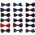 thumbnail image 3 of serony Men Colorful Pattern Formal Necktie Adult Male Business Meeting Wedding Polyester Yarn Bowtie, 3 of 9