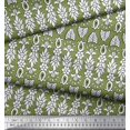 thumbnail image 3 of Soimoi Rayon Fabric Leaves & Floral Block Printed Craft Fabric by The Yard 56 Inch Wide, 3 of 3