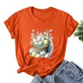 thumbnail image 1 of EGNMCR T-Shirts de Pâques pour Femmes T-Shirts de Pâques Imprimé T-Shirt Décontracté pour Femmes à Manches Courtes Haut T-Shirt à Manches Courtes Col Rond Hauts/chemises T-Shirts pour Femmes, 1 of 3