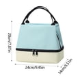 thumbnail image 3 of EGNMCR Kitchen Gadgets, Kitchen Accessories, Kitchen Utensils, Kitchen Tool Fashionable Double Layer Lunch Storage Bag For Hot And Cold Meals Sturdy Oxide Materials For Work And Outdoor Use lunch kits, 3 of 6