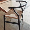 thumbnail image 2 of Heavenly Collection | Wishbone Black Wood Dining Chair for Kitchen or Dining Room, 2 of 10