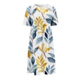 thumbnail image 4 of Aqestyerly Robe d'Été à Imprimé pour Femme, Col Rond, Manches Courtes, Robe de Vacances avec Poches, Robe de Plage Décontractée avec Imprimé Vibrant HWRETIE, 4 of 5