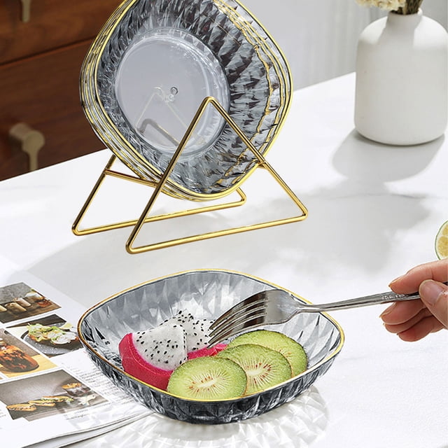 LSLJS Household Spit Bones Plates Dining Table Garbage Bones Plates for Fruit Snacks Dried Fruit Snack Plates Lights Luxurys Desktop Small Dishs Plates Kitchen Utensils & Gadgets