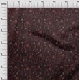 thumbnail image 3 of oneOone Rayon Maroon Fabric Floral Craft Projects Decor Fabric Printed By The Yard 56 Inch Wide, 3 of 5