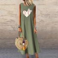 thumbnail image 3 of Cameland Robe Longue d'Été Décontractée pour Femme à Col Rond Sans Manches avec Poches pour Vacances à la Plage, 3 of 4