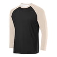 thumbnail image 2 of BiZtdJrK Sun Protection Shirts for Men Fashion Color Block Long Sleeve Workout Tops Rash Guard Quick Dry Hiking Fishing Shirt, Black, XL, 2 of 3