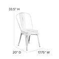 thumbnail image 4 of Bowery Hill Metal Dining Chair, Distressed White (Set of 2), 4 of 7