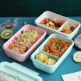 thumbnail image 2 of 1100ml Lunch Box Home Travel Hiking Food Work Fruits Breakfast Storage Container Reusable Chopsticks Spoons Lunchbox Adults Pink, 2 of 9